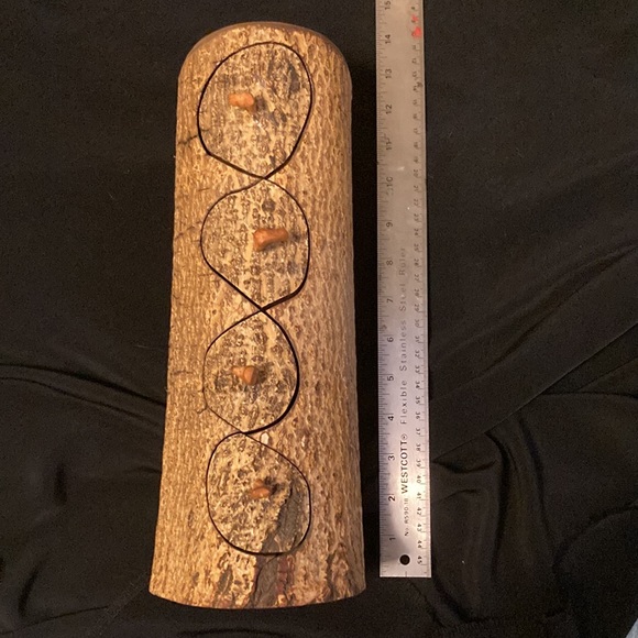Hand made artisan log 4 drawer jewelry box - Picture 9 of 11